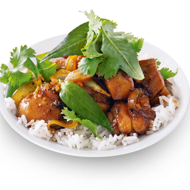 Lemongrass Chicken on Rice.