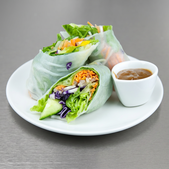 Vegetarian Salad Rolls.