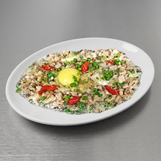 Pork Sisig with Egg.